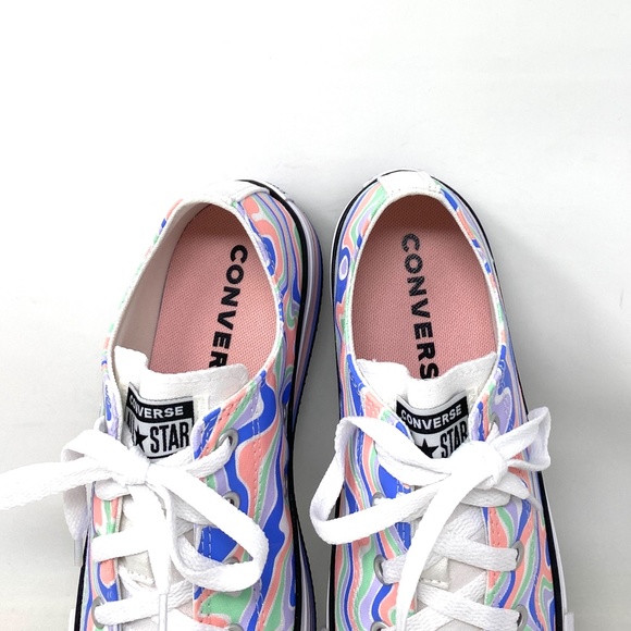 Converse CTAS Lift Platform Low Top Multi Women Kids Canvas Size Sneaker A01018F - Picture 5 of 9